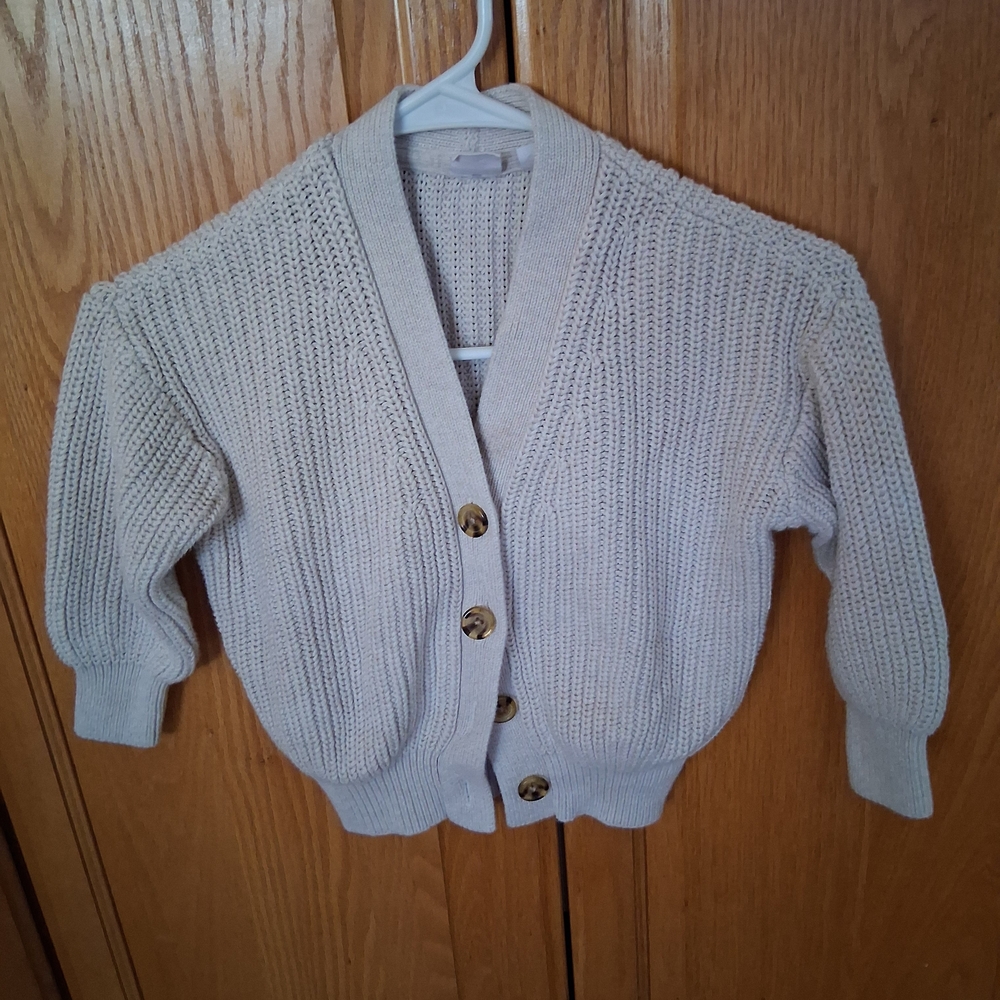 GAP Cream Button-Up Cardigan Sweater